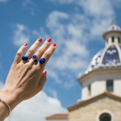 Cabujón de LAPISLÁZULI afgano