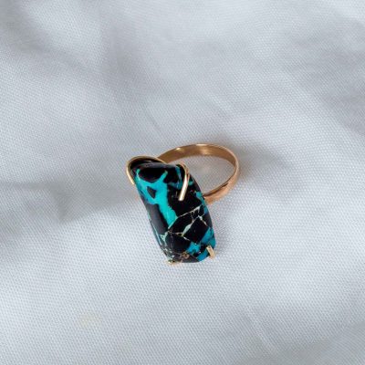 Anillo doble oro con TURQUESA