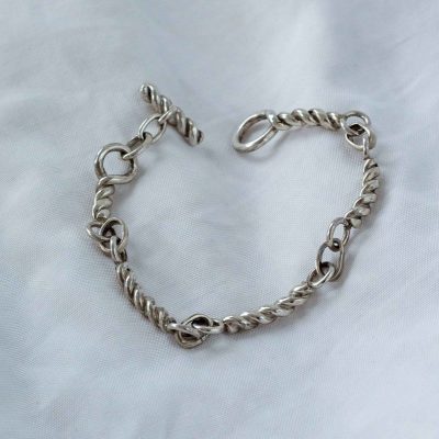Pulsera eslabones trenzados