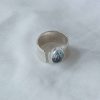 anillo aguamarina en plata