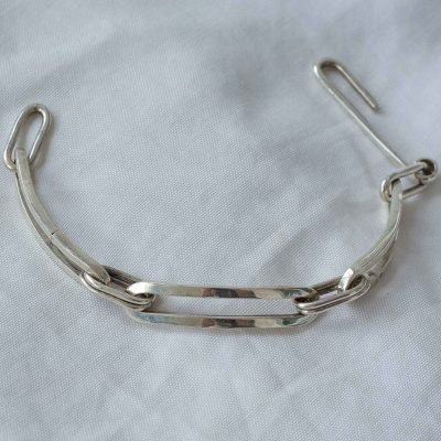 Pulsera eslabones gigantes en plata y Argentium