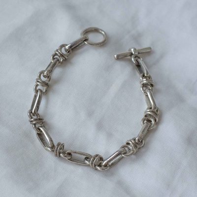 Pulsera eslabones mixtos con cierre en T