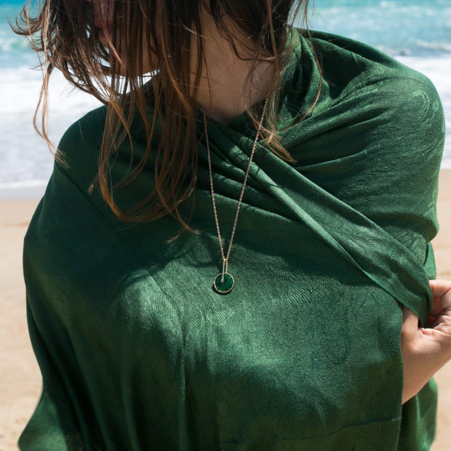 Colgante jade imperial y oro myBuso